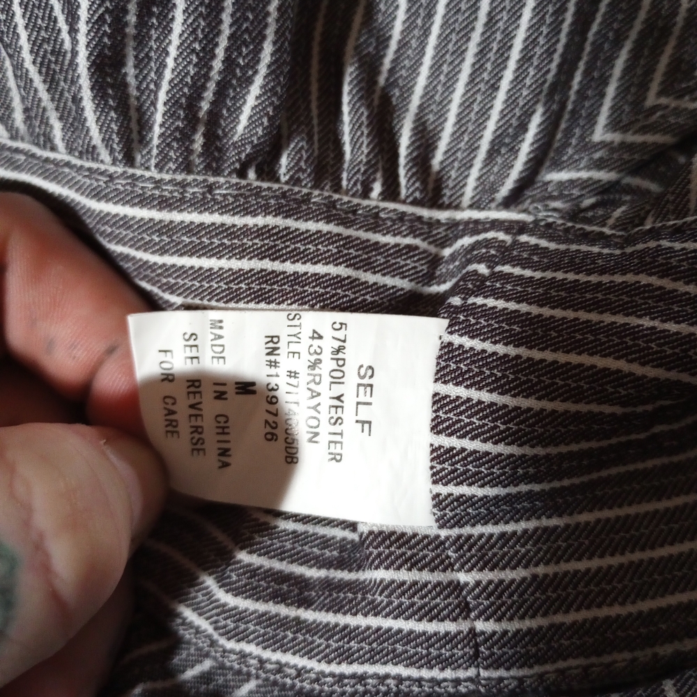 EUC Medium Honey Belle Brown Cream Striped Crop With Cape Sleeves Preppy Baddie - Picture 6 of 7